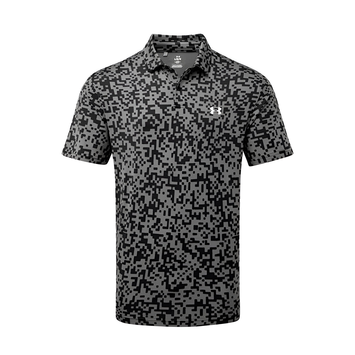 UNDER ARMOUR T2G Printed (2025) Men's Polo (Black/Castlerock)