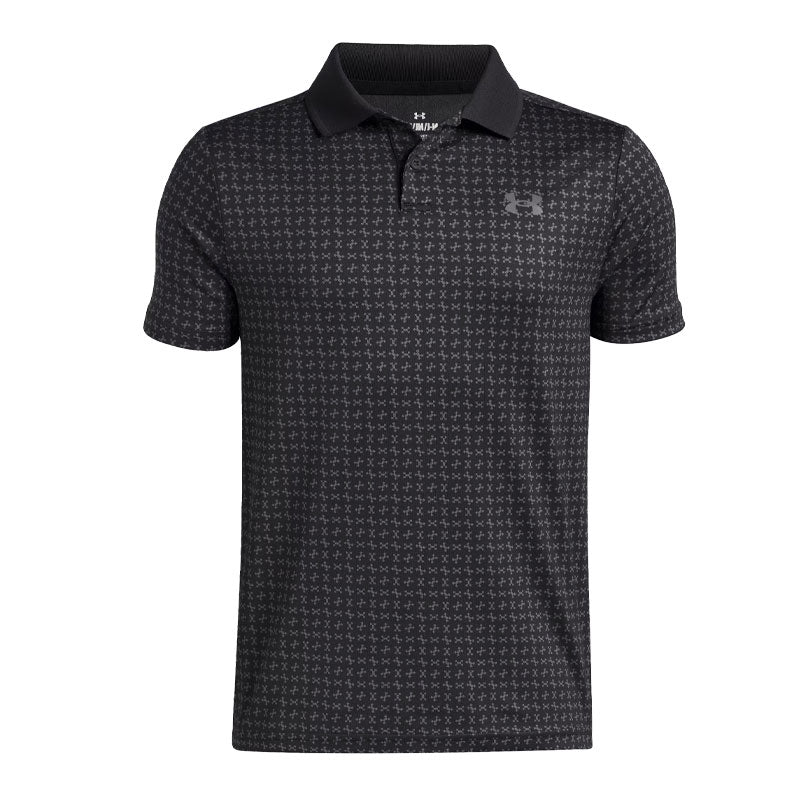 UNDER ARMOUR Matchplay Boy's Printed Polo (Black/Grey)