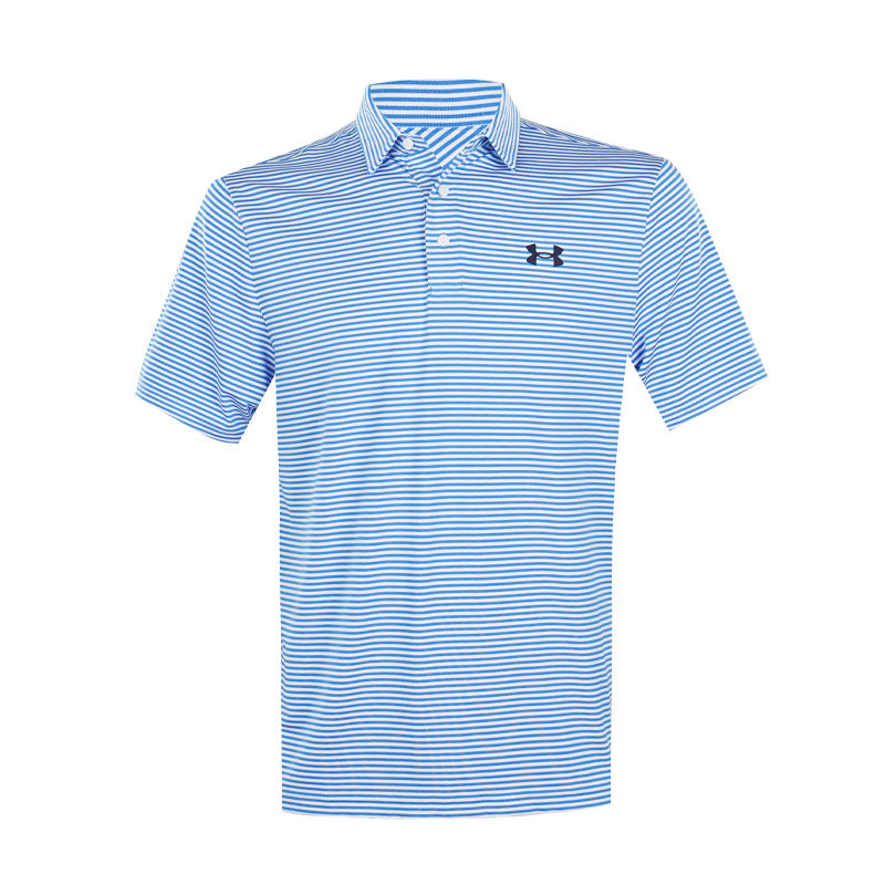UNDER ARMOUR Playoff 3.0 Stripe Men's Polo (Blue/White)