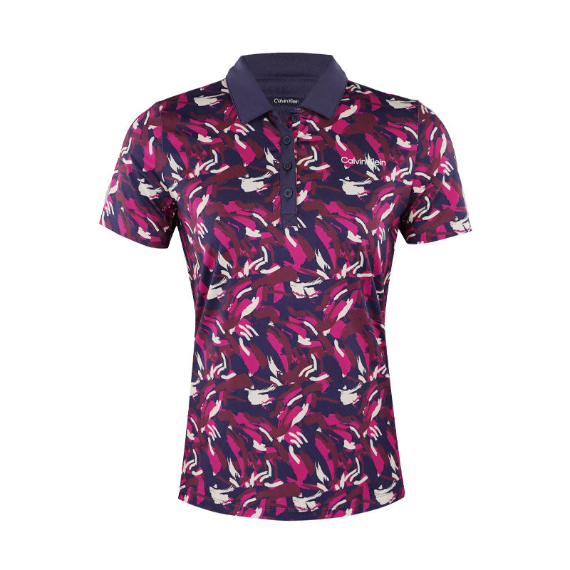 CALVIN KLEIN Brushstroke Print Women's Polo (Brushstroke)