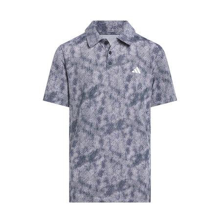 ADIDAS Performance Textured Print Boy's Polo (Navy)