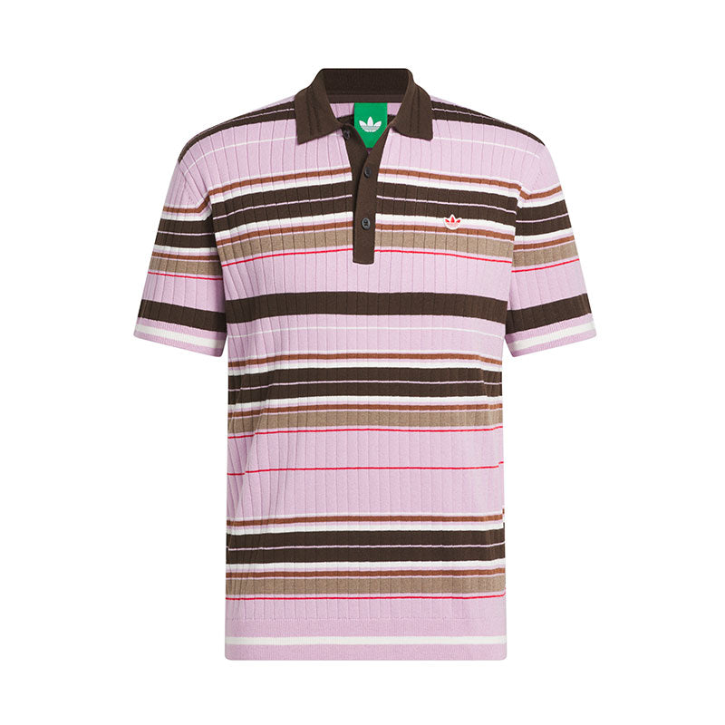 ADIDAS Originals Men's Knit Polo (Purple/Brown)