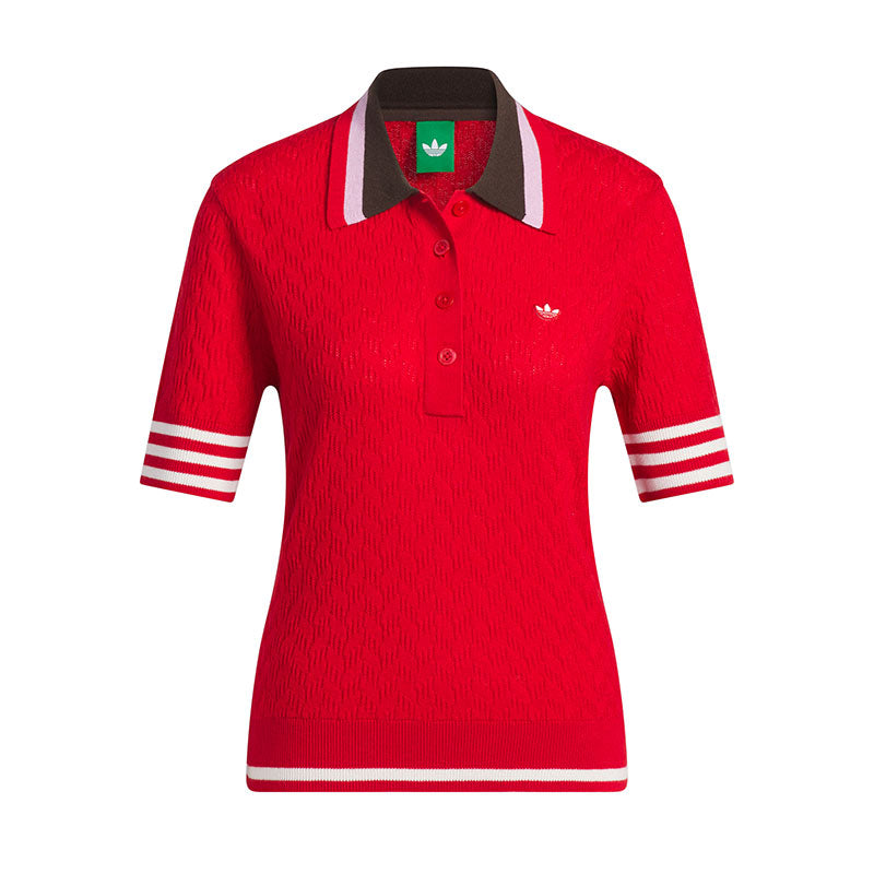 ADIDAS Originals Women's Knit Polo (Red)