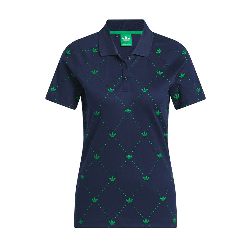 ADIDAS Originals Printed Trefoil Women's Polo (Blue)