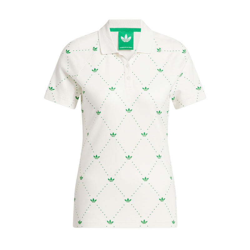 ADIDAS Originals Printed Trefoil Women's Polo (White)
