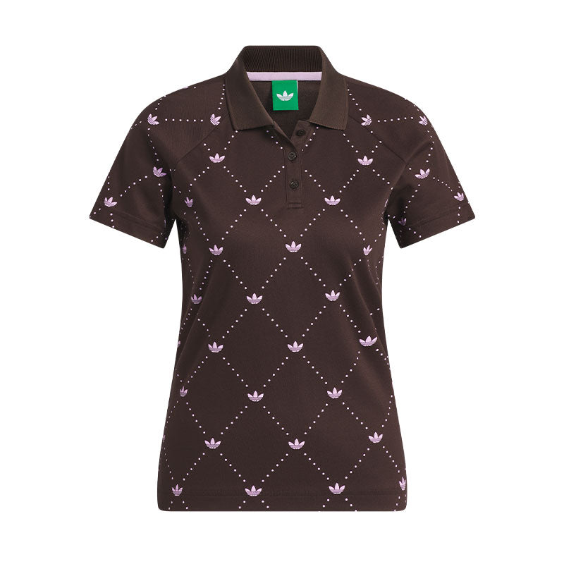 ADIDAS Originals Printed Trefoil Women's Polo (Brown)