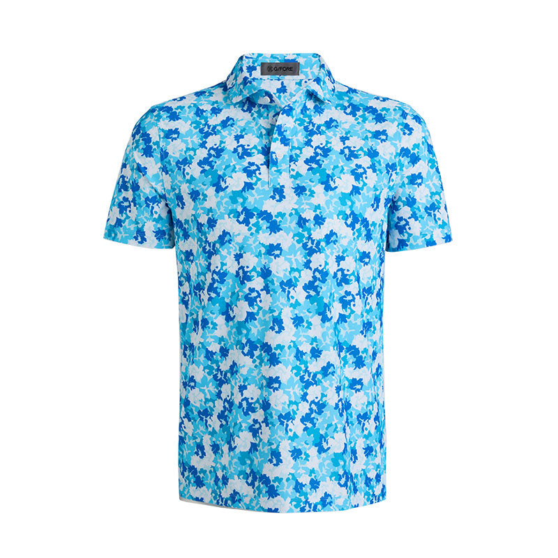 GFORE Camo Floral Tech Pique Men's Polo (Lisbon)