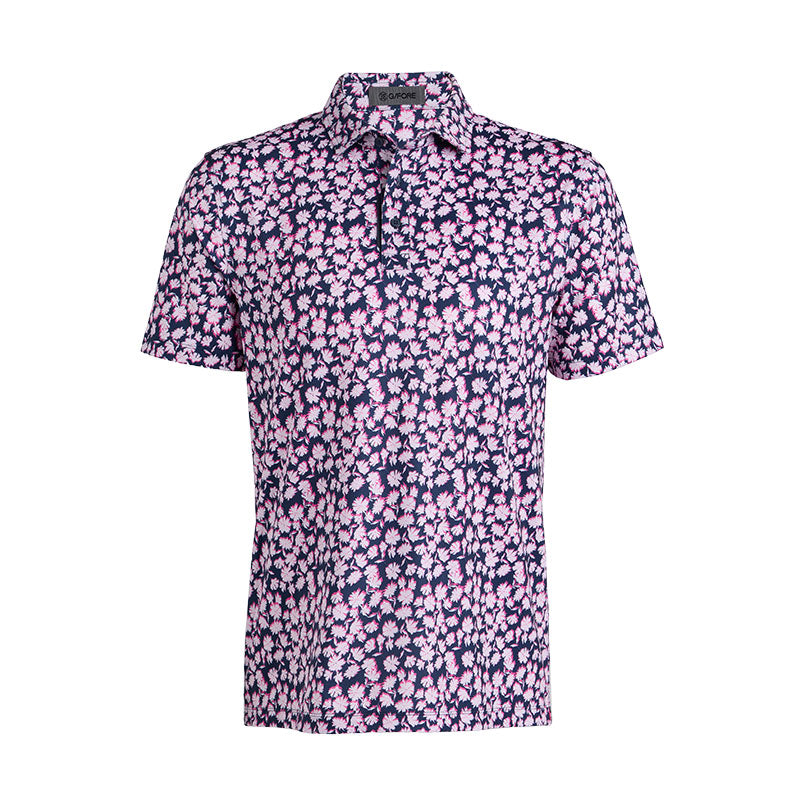GFORE Optic Floral Men's Tech Jersey Polo (Blush)
