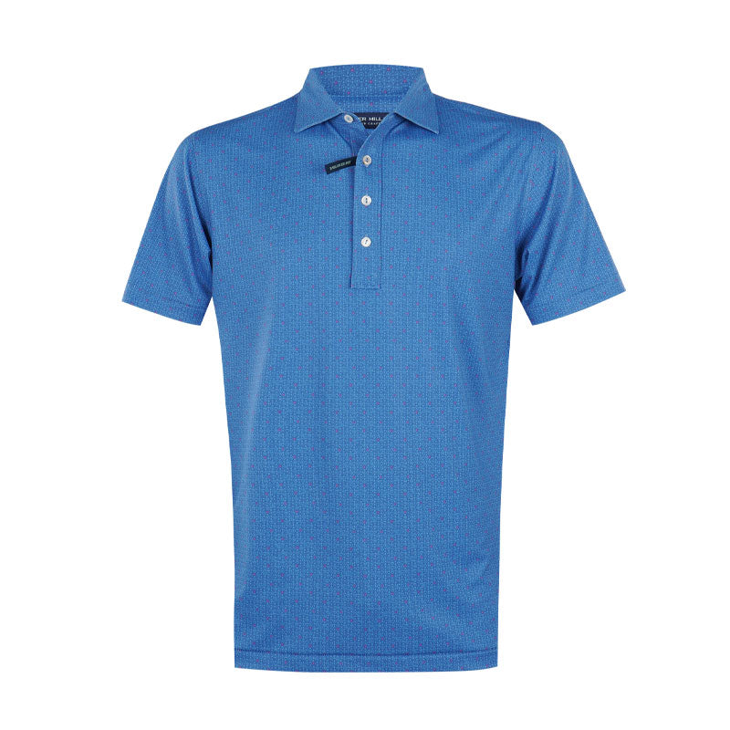 PETER MILLAR Due North Men's Performance Jersey Polo (Lunar Blue)