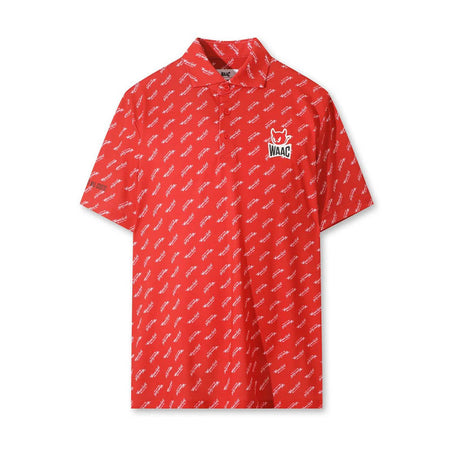 WAAC Retro Logo Men's Polo (Red)