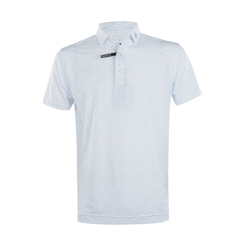 FOOTJOY Bird Print Men's Polo (White/Blue)