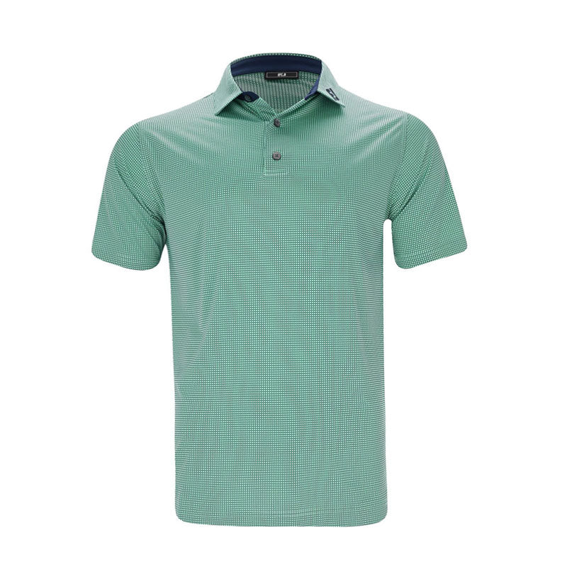 FOOTJOY Circle Foulard Lisle Men's Polo (Seafoam)