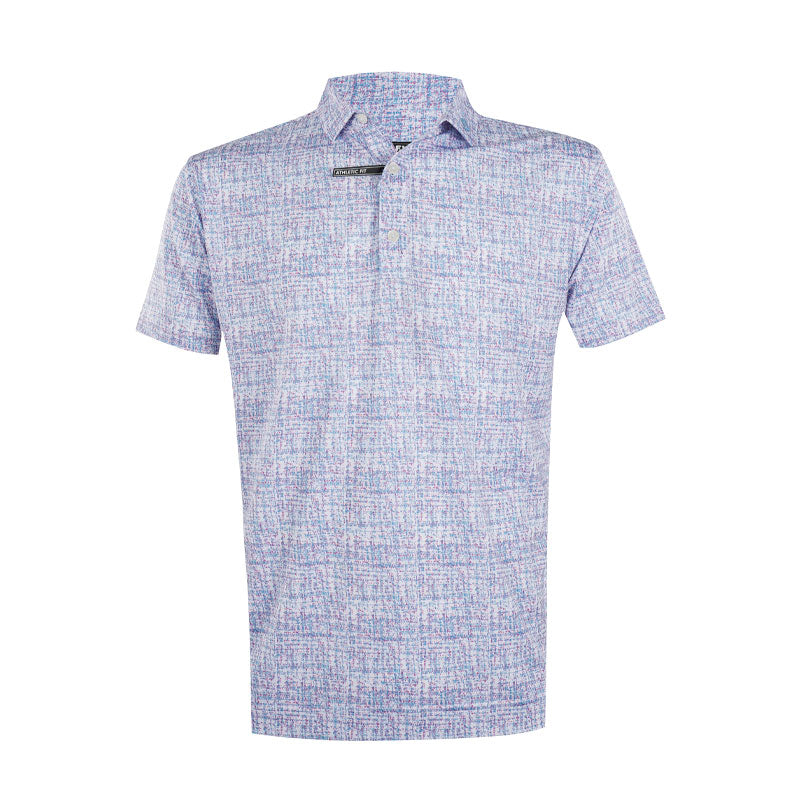 FOOTJOY Tweed Lisle Men's Polo (White/Blue)