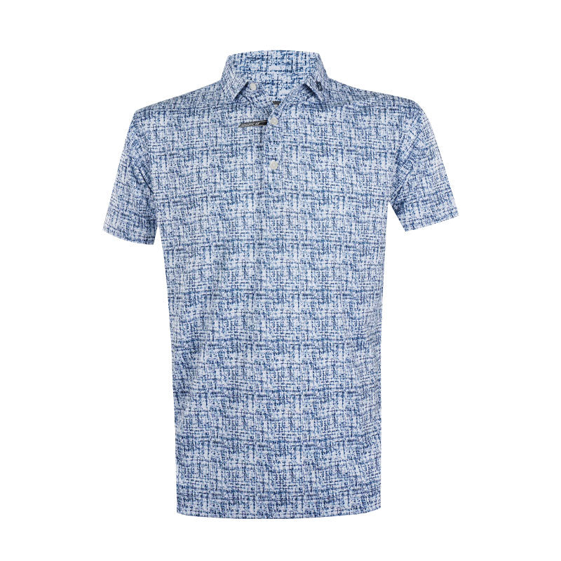 FOOTJOY Tweed Lisle Men's Polo (White/Navy)