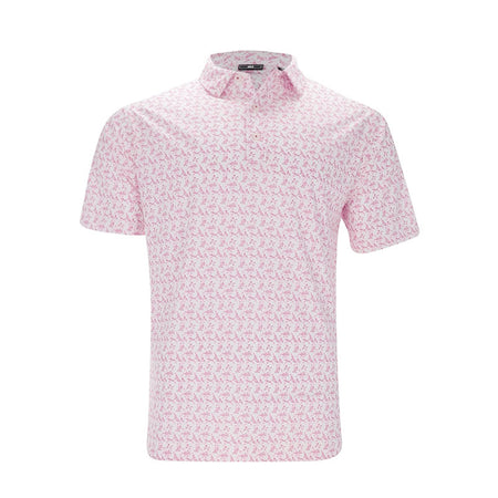 FOOTJOY Vintage Floral Lisle Men's Polo (White/Magenta)