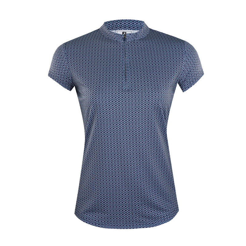 FOOTJOY Zip Printed Women's Polo (Navy)