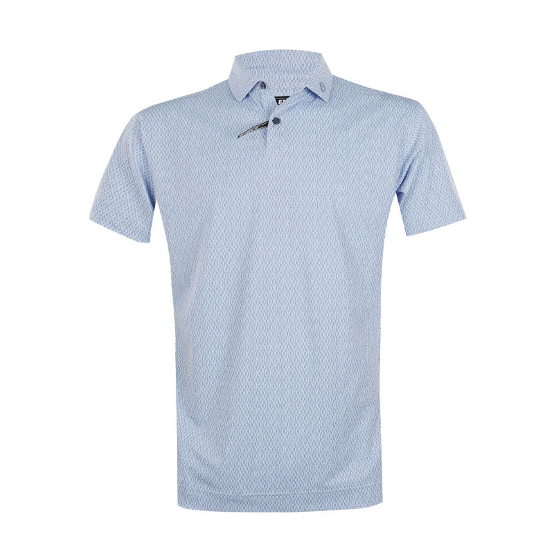 FOOTJOY Modernist Geo Men's Pique Polo (Ice Water)