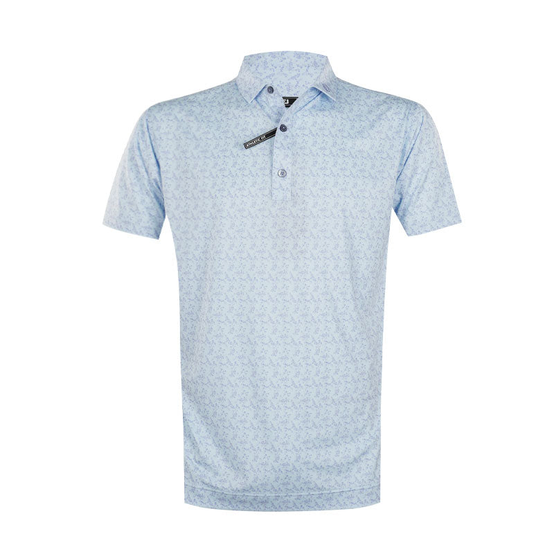 FOOTJOY Vintage Floral Lisle Men's Polo (Ice Water)