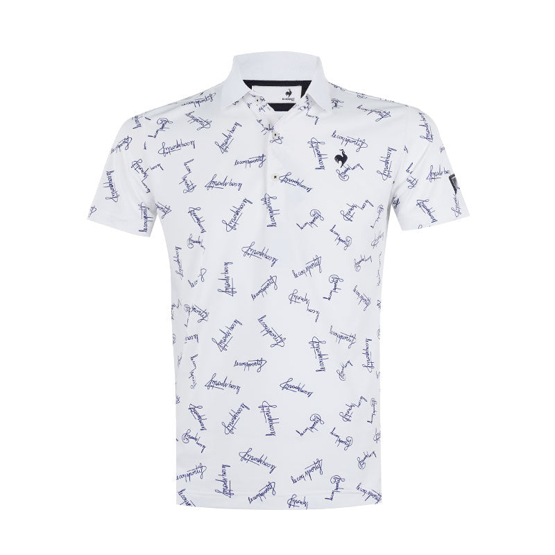 LE COQ SPORTIF GOLF Seasonal Print Men's Polo (White)
