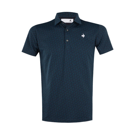 LE COQ SPORTIF GOLF Triangle Print Men's Polo (Navy)