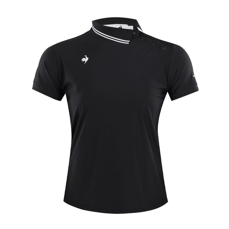 LE COQ SPORTIF GOLF Stretch Asymmetrical Women's Polo (Black)