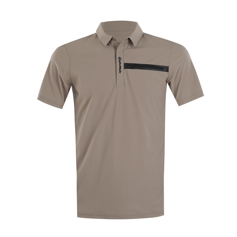 TAYLORMADE Edgy Block Men's Polo (Brown)