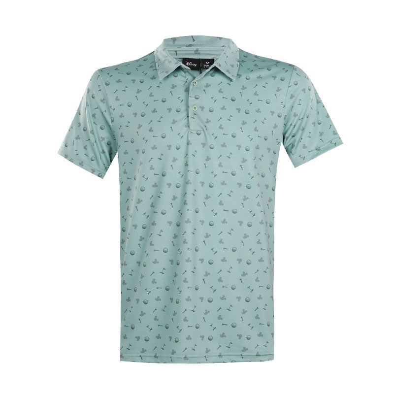 DISNEY Golf Accesories Print Men's Polo (Jadesheen Green)