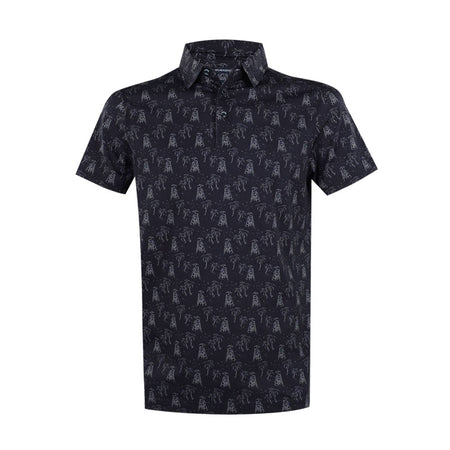 CUTTER & BUCK Mercerized Left Print Men's Polo (Navy)