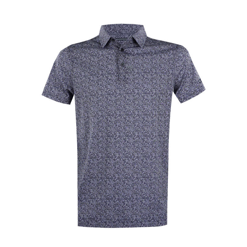 CUTTER & BUCK Mercerized Left Print Men's Polo (Navy/White)