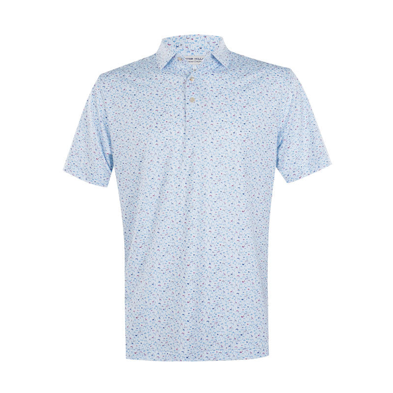 PETER MILLAR On The Hunt Men's Performance Jersey Polo (White)