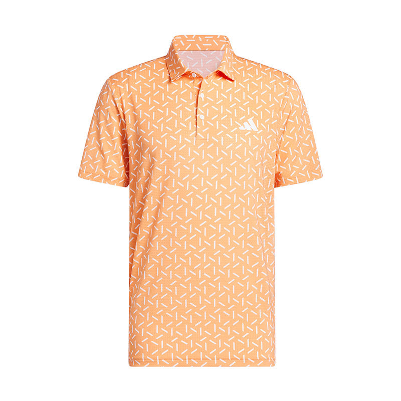 ADIDAS Ultimate365 Mesh Print Climacool Men's Polo (Orange)