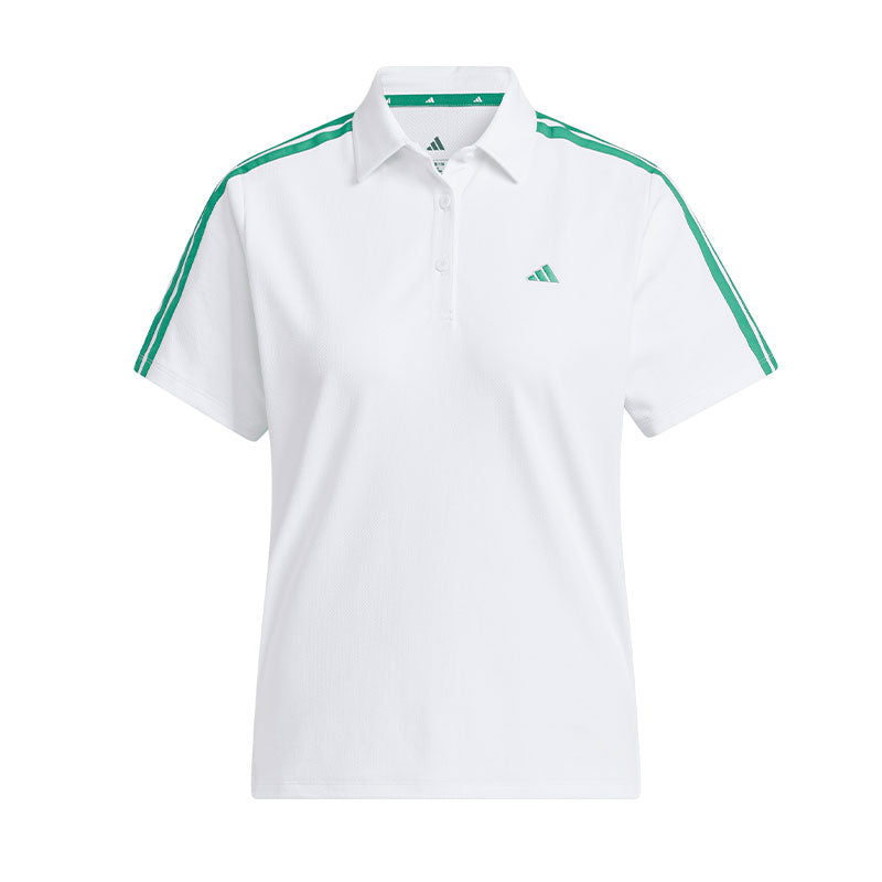 ADIDAS 3-Stripes Climacool Women's Pique Polo (White)