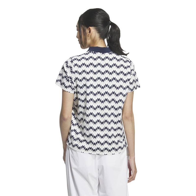 ADIDAS Climacool All Over Print Women's Polo (White/Navy)