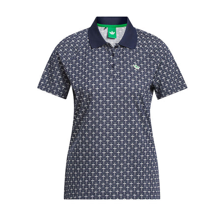 ADIDAS Originals All Over Trefoil Women's Polo (Indigo)