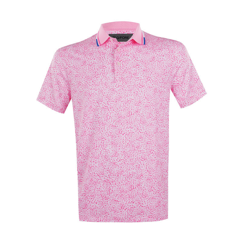 GFORE Fireworks Print Tech Jersey Men's Polo (Blush)