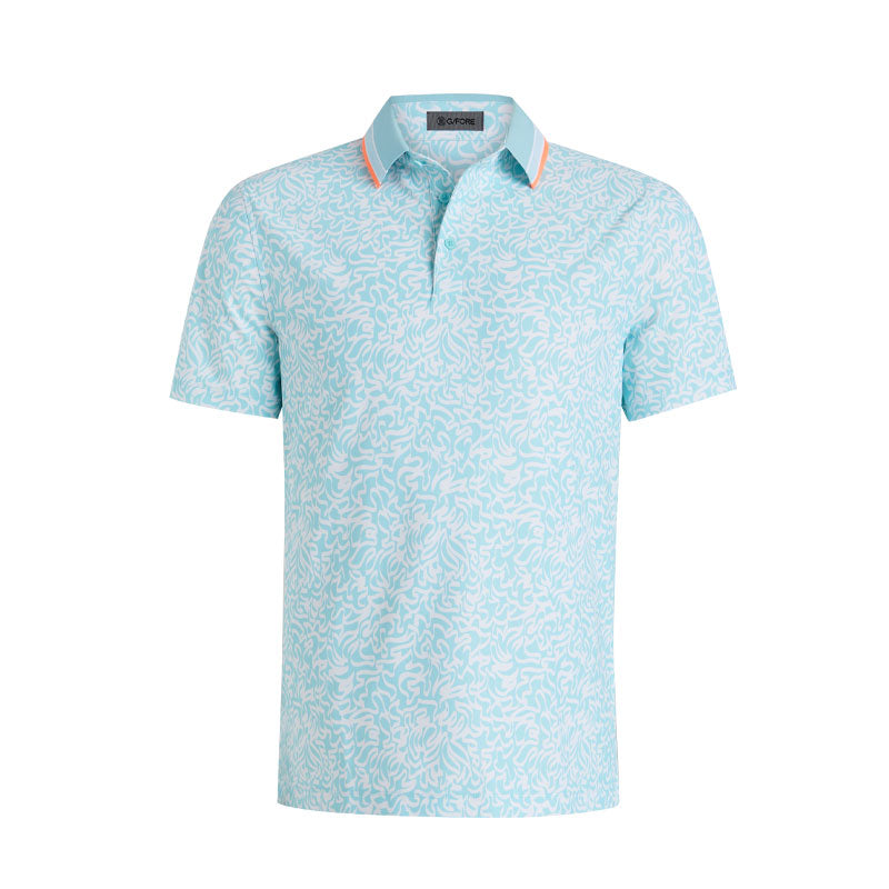 GFORE Scribble Men's Tech Jersey Polo (Cenote)