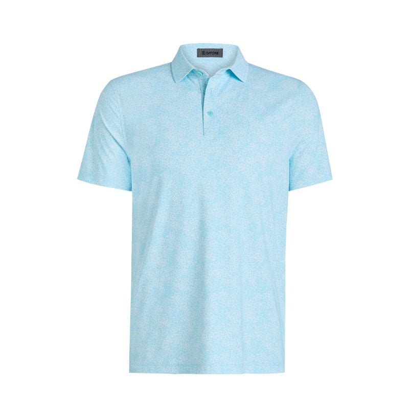 GFORE Hydrangea Print Men's Tech Jersey Polo (Cenote)