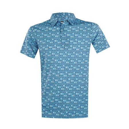 DISNEY Mercerized Aircraft Print Men's Polo (Blue)