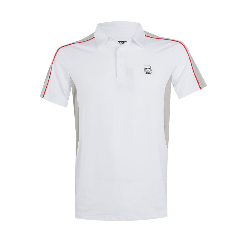 DISNEY Storm Trooper Mesh Men's Polo (White/Grey)