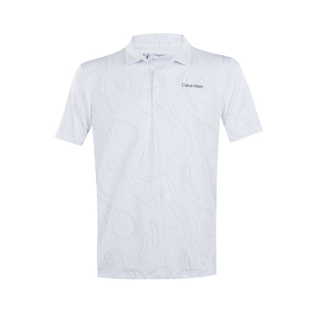 CALVIN KLEIN Marble Print Men's Polo (White)