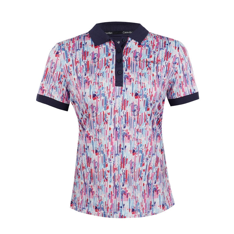 CALVIN KLEIN Glinda Print Women's Polo (Glitch Print)
