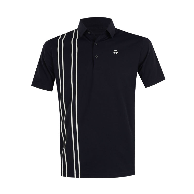 TAYLORMADE Vertical Stripe Men's Polo (Navy)