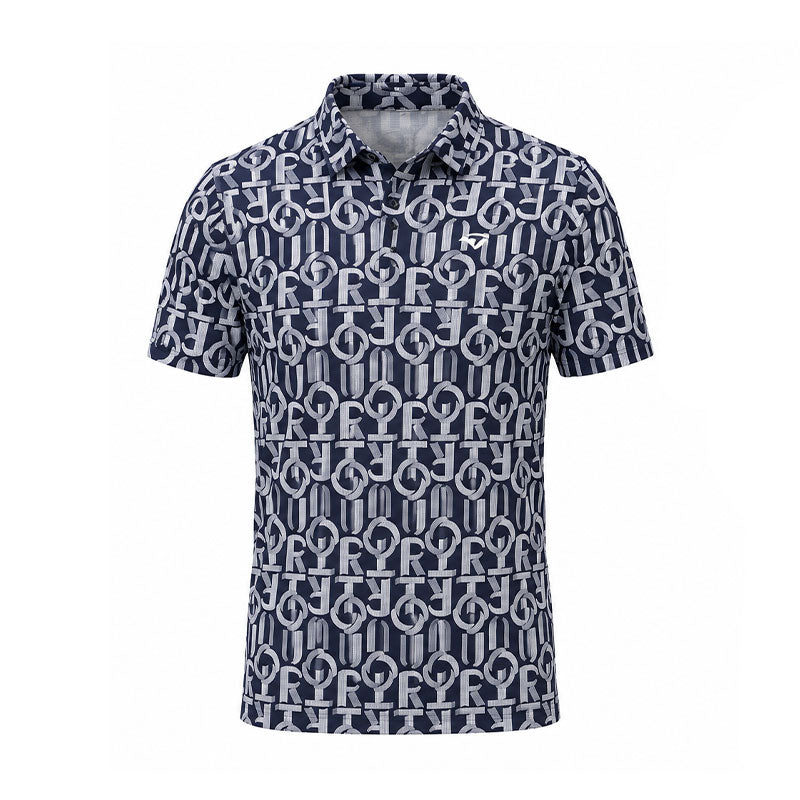 TAYLORMADE T-ICE T-AIR Graphic Men's Polo (Navy)