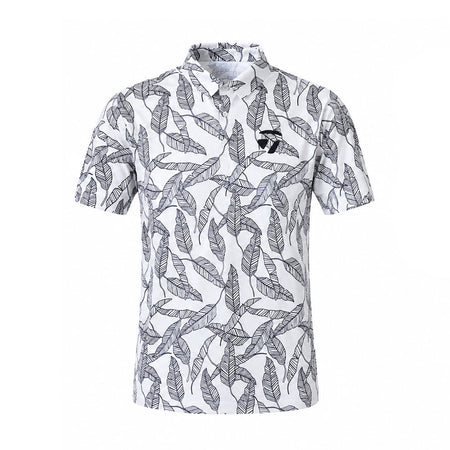 TAYLORMADE T-ICE Leaf Graphic Men's Polo (White)
