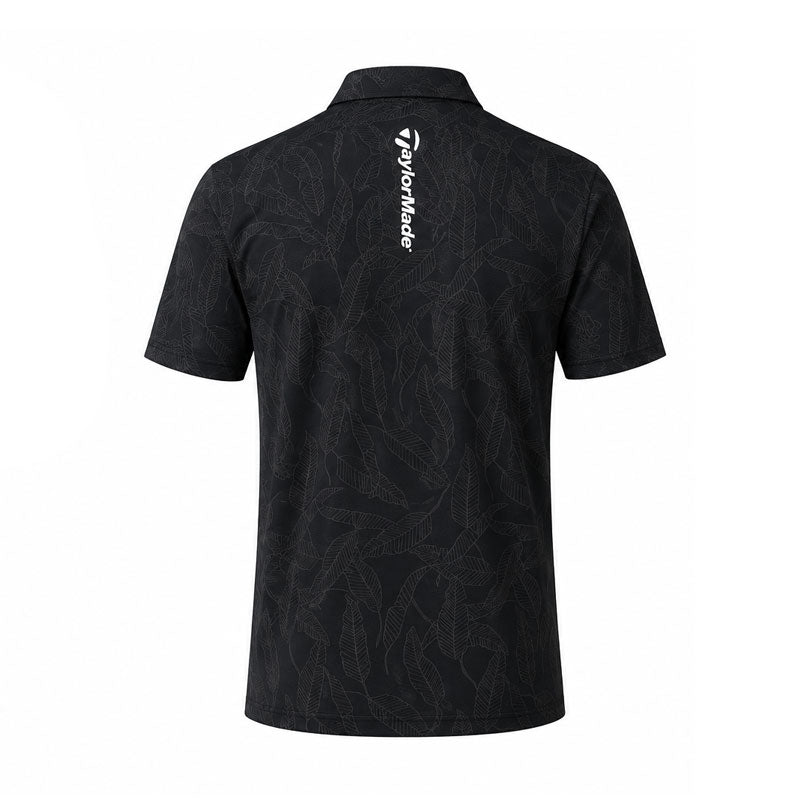 TAYLORMADE T-ICE Leaf Graphic Men's Polo (Black)