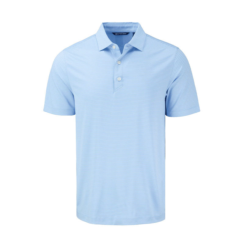 CUTTER & BUCK Forge Recycled Fine Line Stripe Men's Polo (Atlas/White)