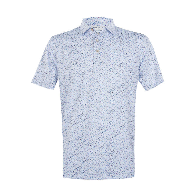 PETER MILLAR Oyster Roast Men's Performance Jersey Polo (White)
