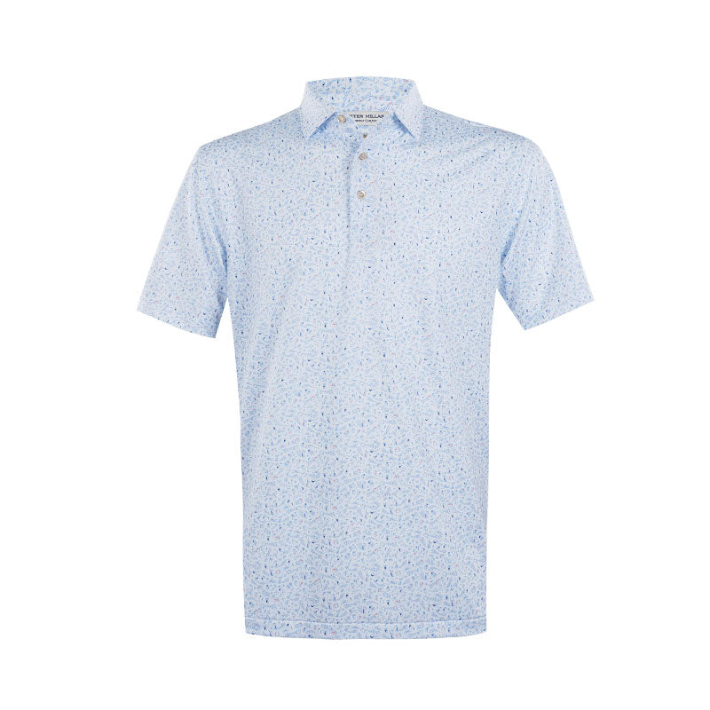 PETER MILLAR Nice Shot Men's Performance Jersey Polo (White)