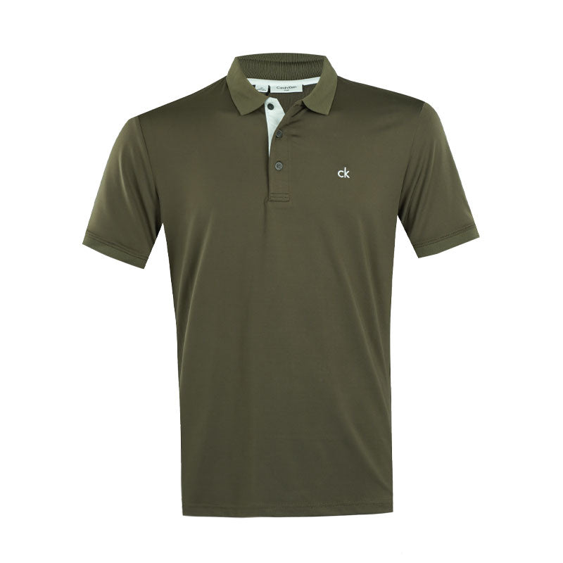 CALVIN KLEIN Robertson Men's Polo (Olive Green)