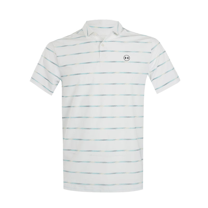 UNDER ARMOUR Drive Chill Printed Men's Polo (White/Blue)